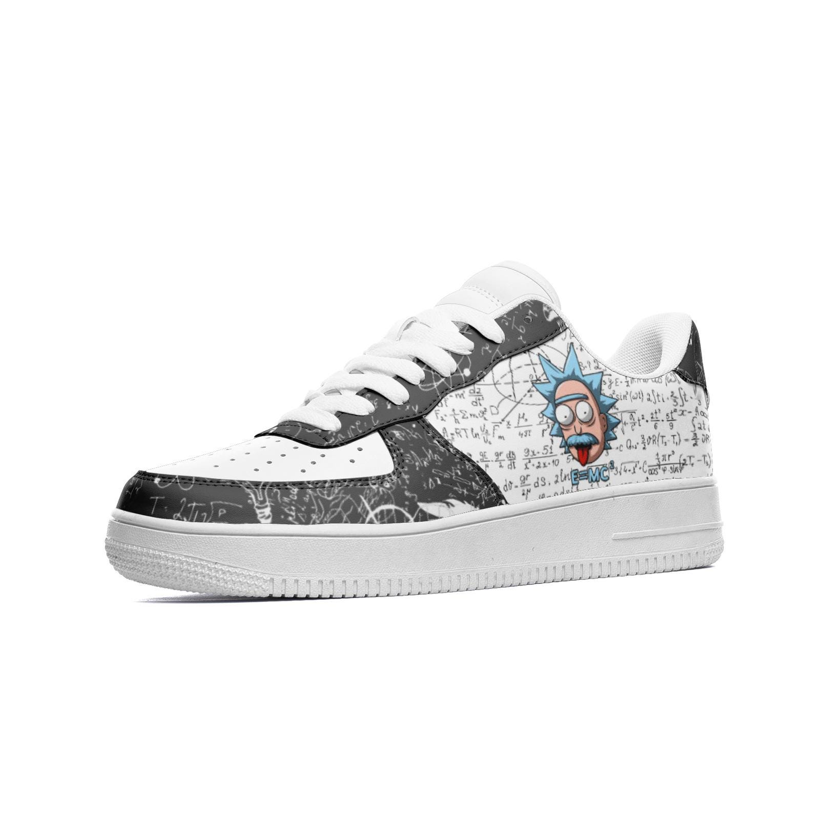 Rick And Rickandmorty Math Style Leather Low Top Sneakers