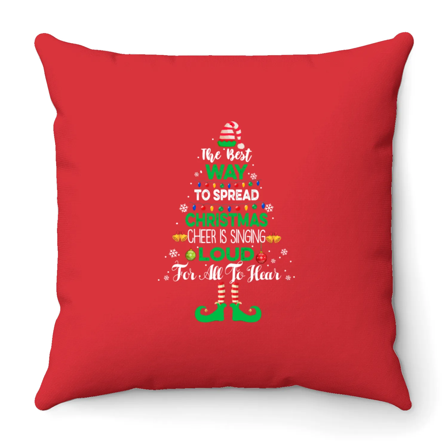 Elf Christmas Pajama The Best Way To Spread Christ Throw Pillows