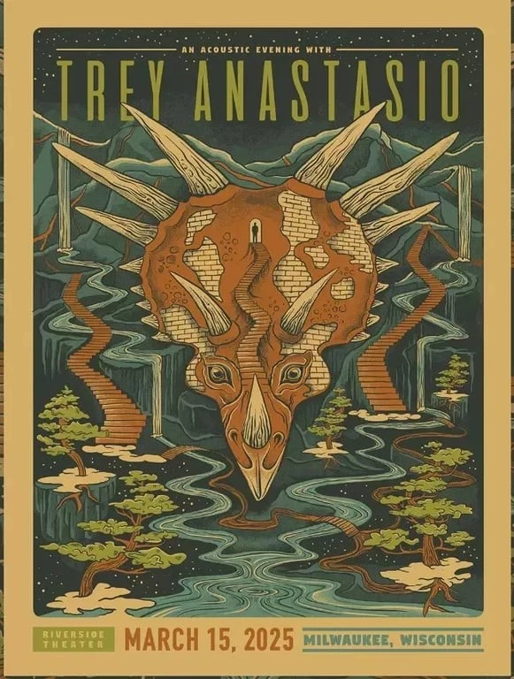 Trey Anastasio in Milwaukee, WI on Mar 15, 2025 Tour Poster