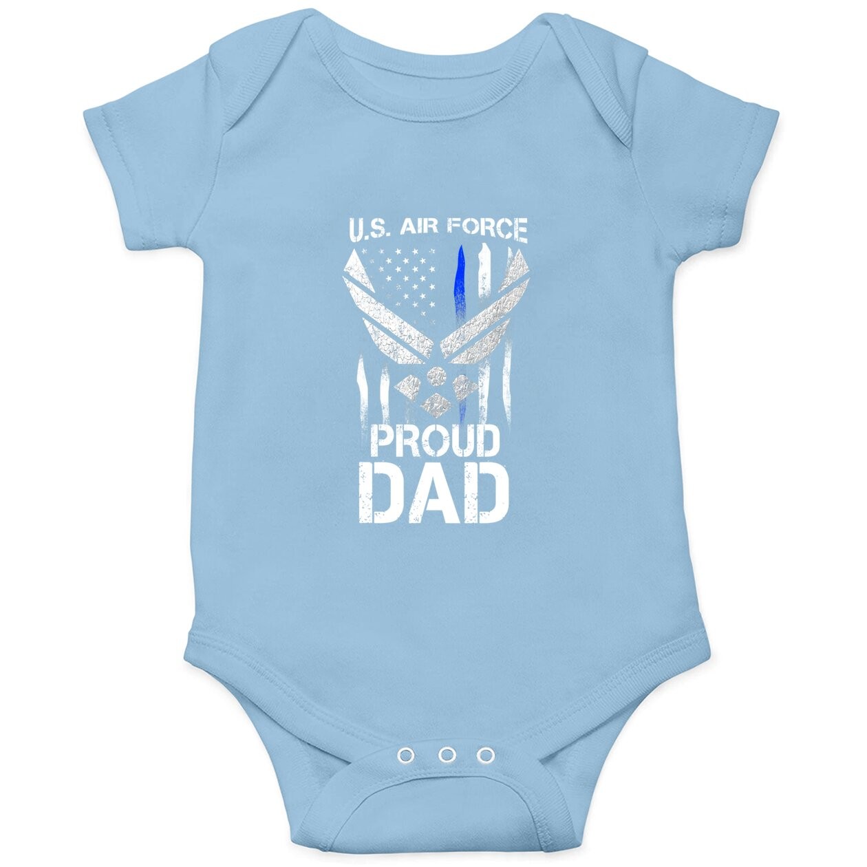Proud Dad U.s. Air Force Stars Air Force Family Party Baby Bodysuit