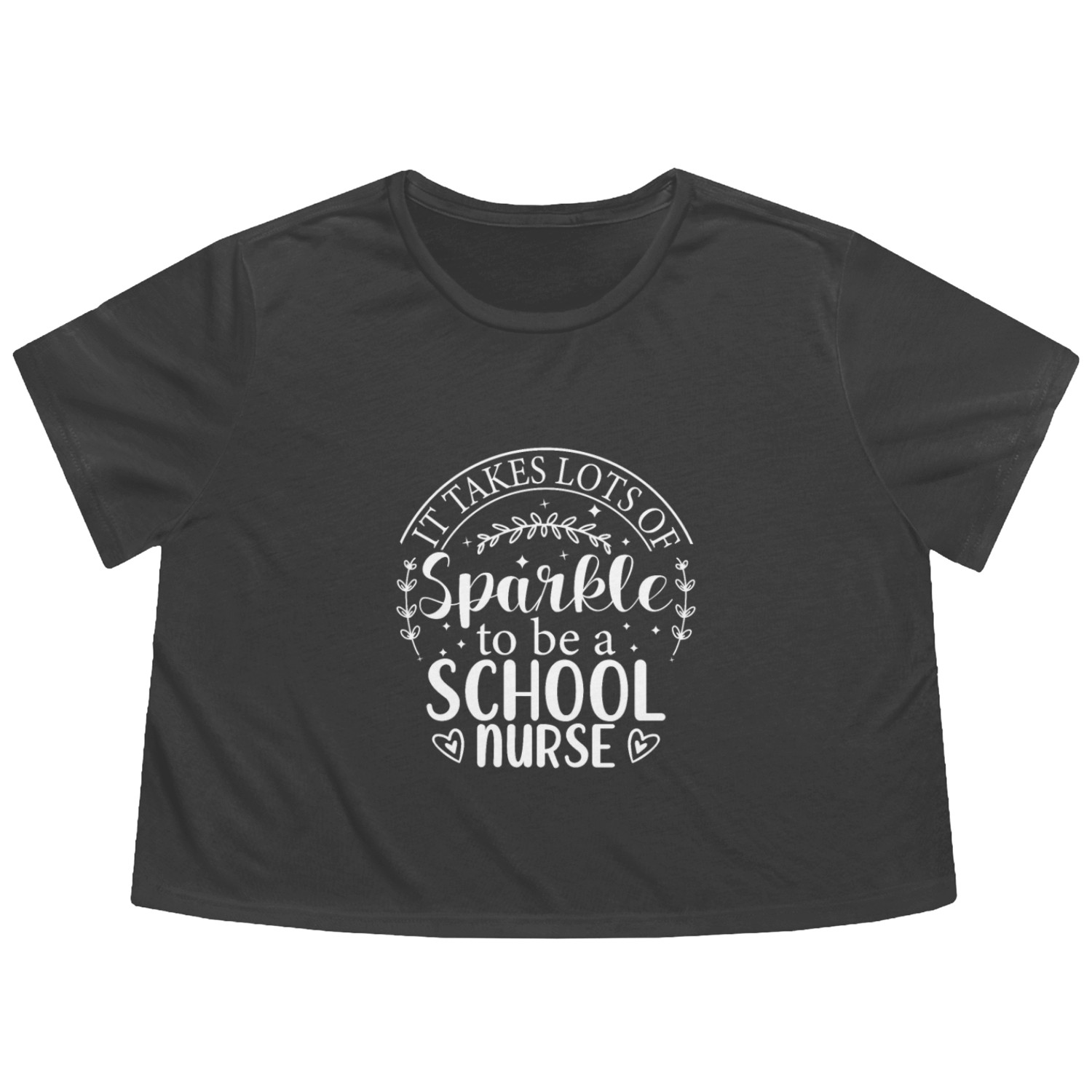 School Nurse Rn Nursing School Back to School Wome Flowy Cropped Tees