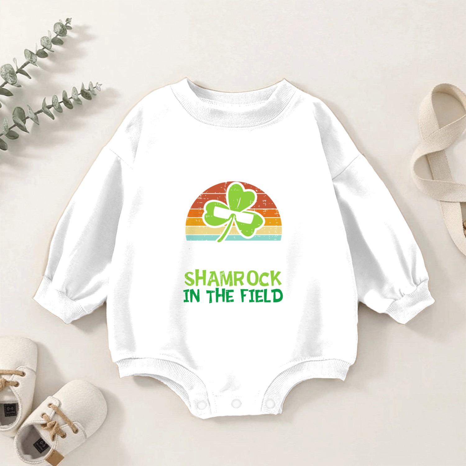 Kids St Patricks Day Toddler Boys Saint Paddys Coo Baby Romper Sweatshirts