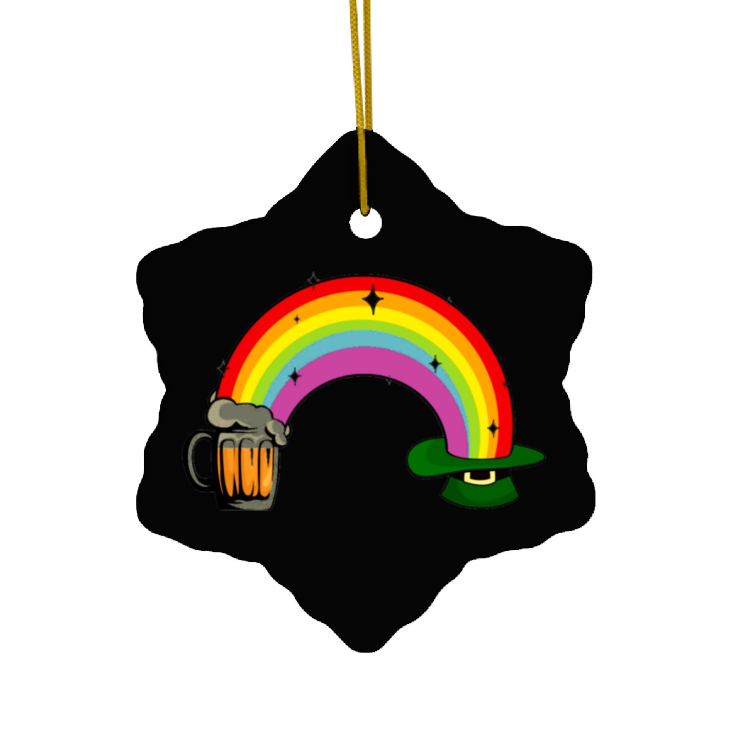 Irish Rainbow Ceramic Ornaments