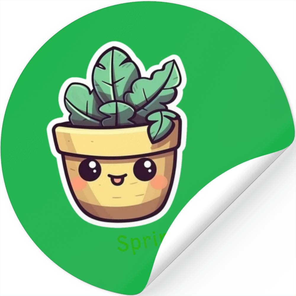 Cute Cartoon potted plant Stickers
