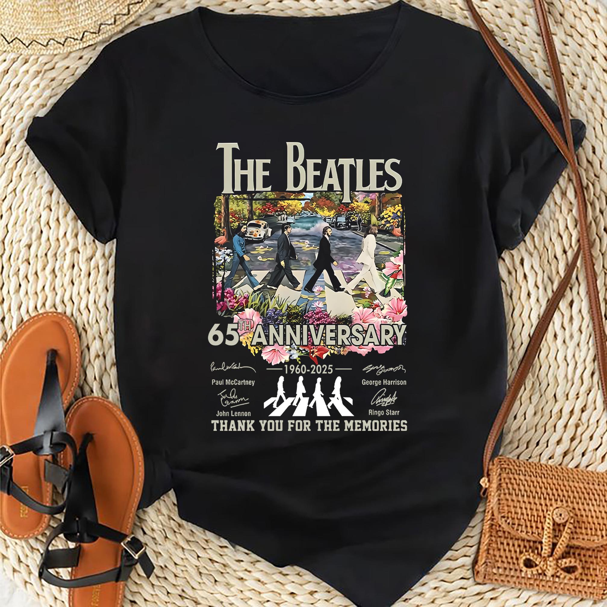 65th Anniversary The Beatles Signatures Shirt, Abbey Road The Beatles Band Shirt, Rock Band The Beatles Shirt, The Beatles Fan Gift Shirt