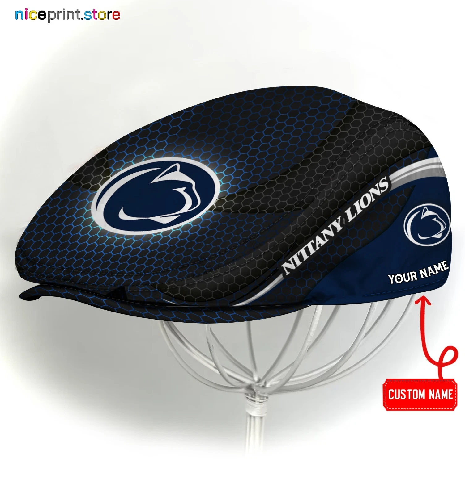 Penn State Team Nittany Lions Jeff Cap NCAA Driver Cap Golf Cap NCAA Flat Cap