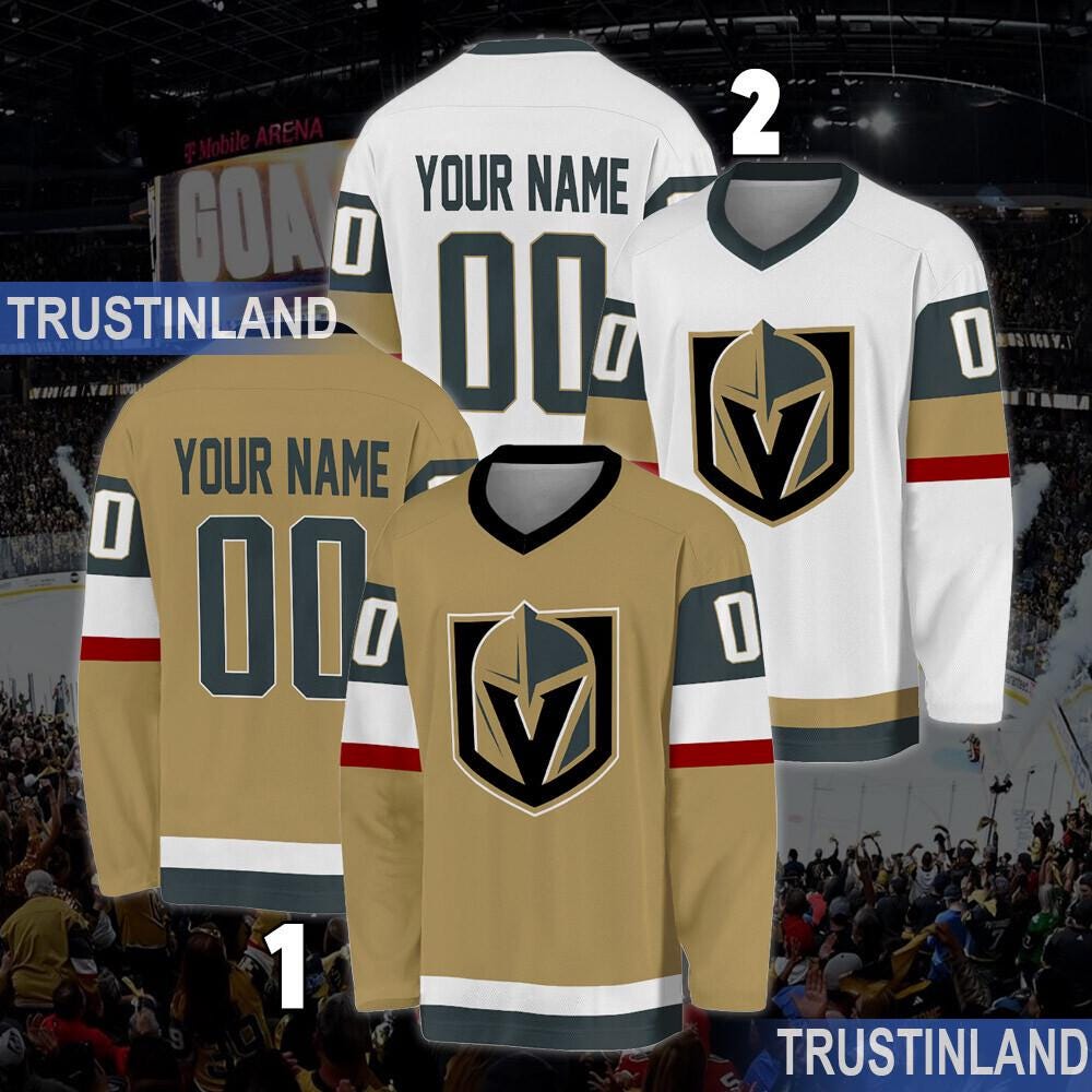 Personalized Vegas Golden Knights Hockey Jersey, Jersey For Men With Your Team Name, Fan Hockey Jersey