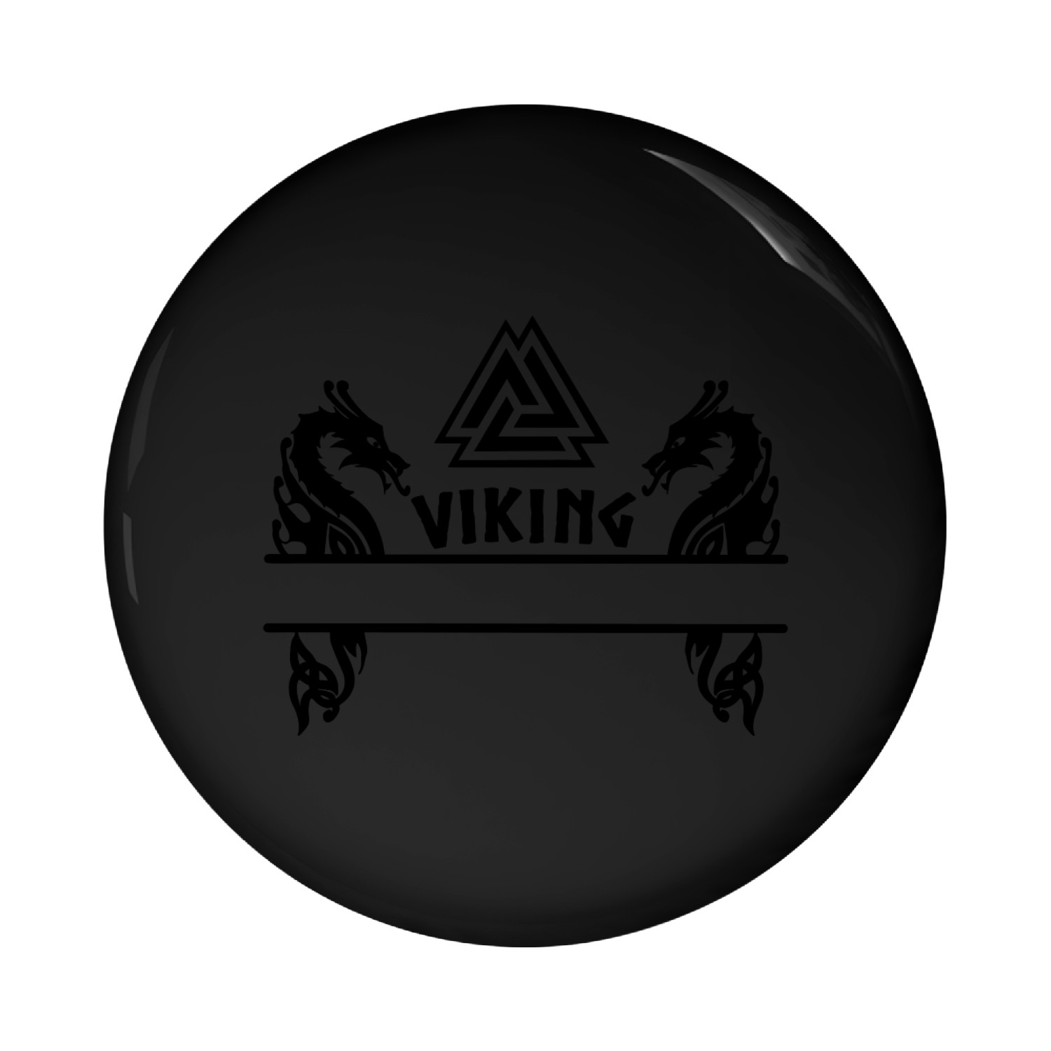Viking valknut, Odin's knot and two dragons Pin Buttons