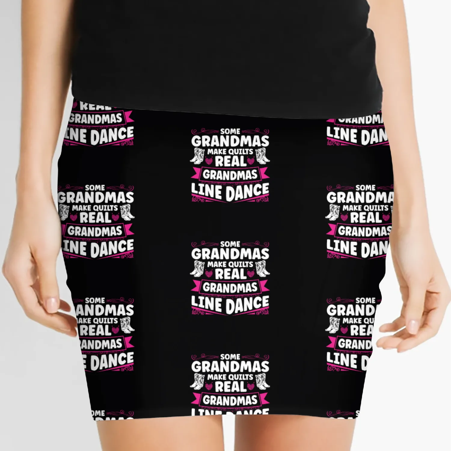 Grandmas Makes Quilts Real Grandmas Line Dance Women's Mini Skirts