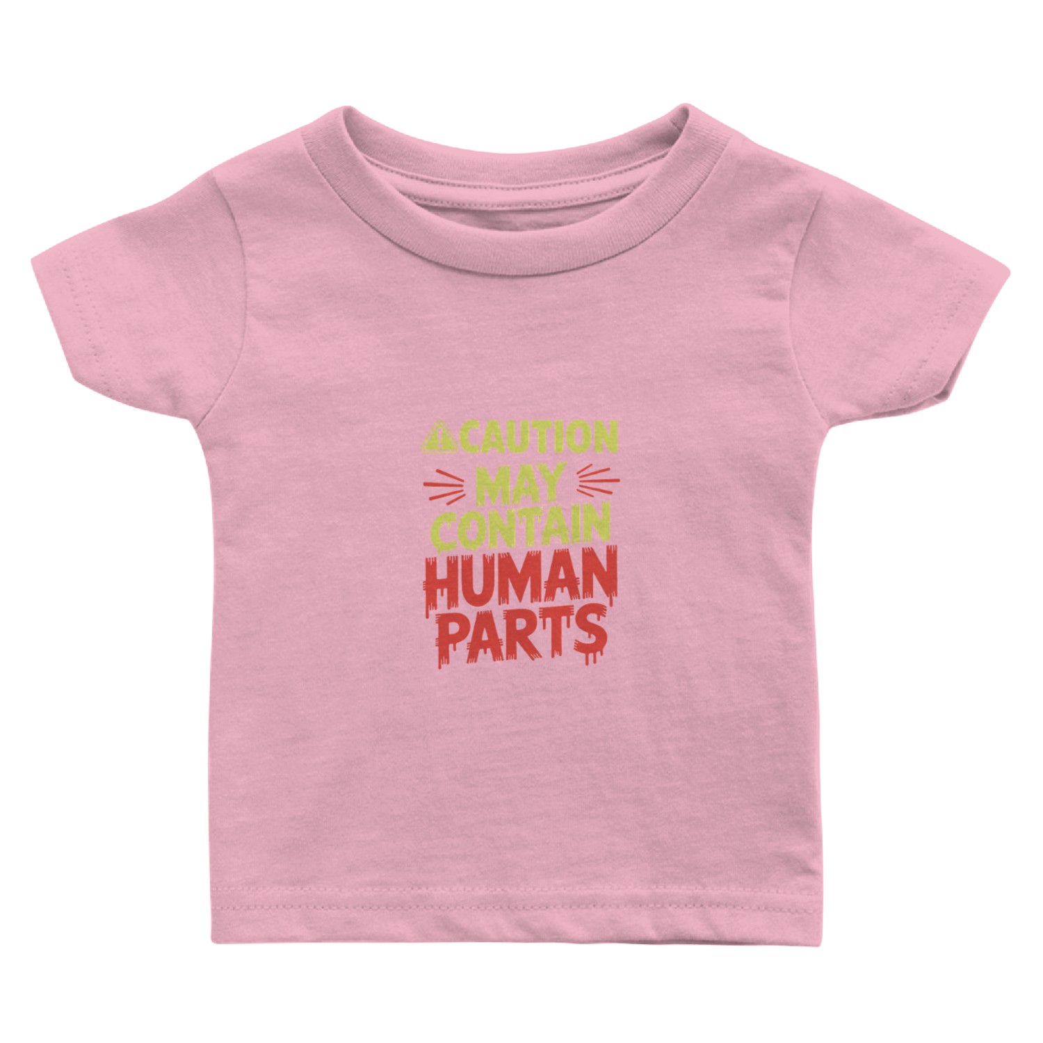 Caution May Contain Human Parts Halloween Baby T Shirts