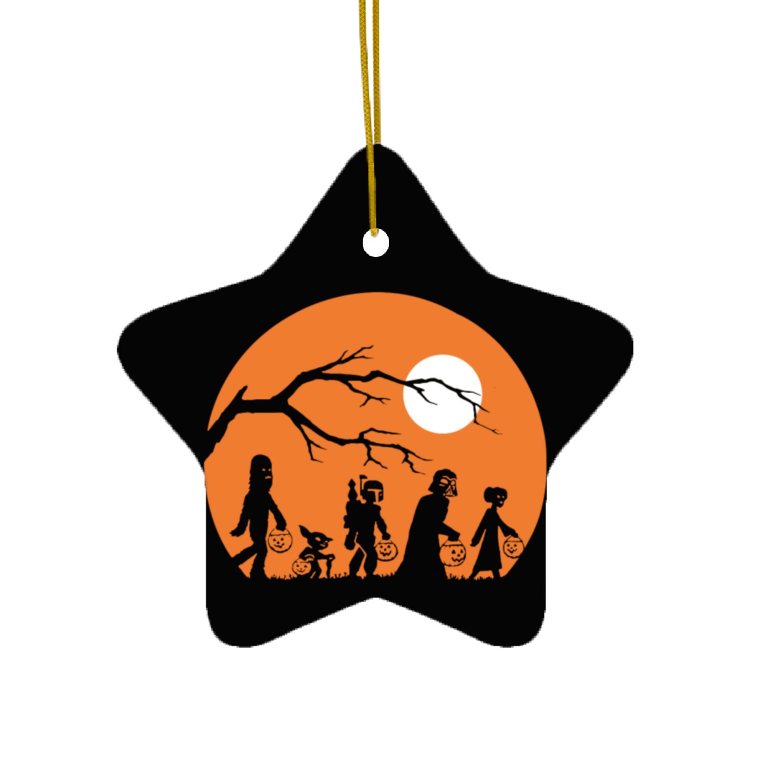 Star Wars Trick Or Treat Halloween Silhouette Prem Ceramic Ornaments