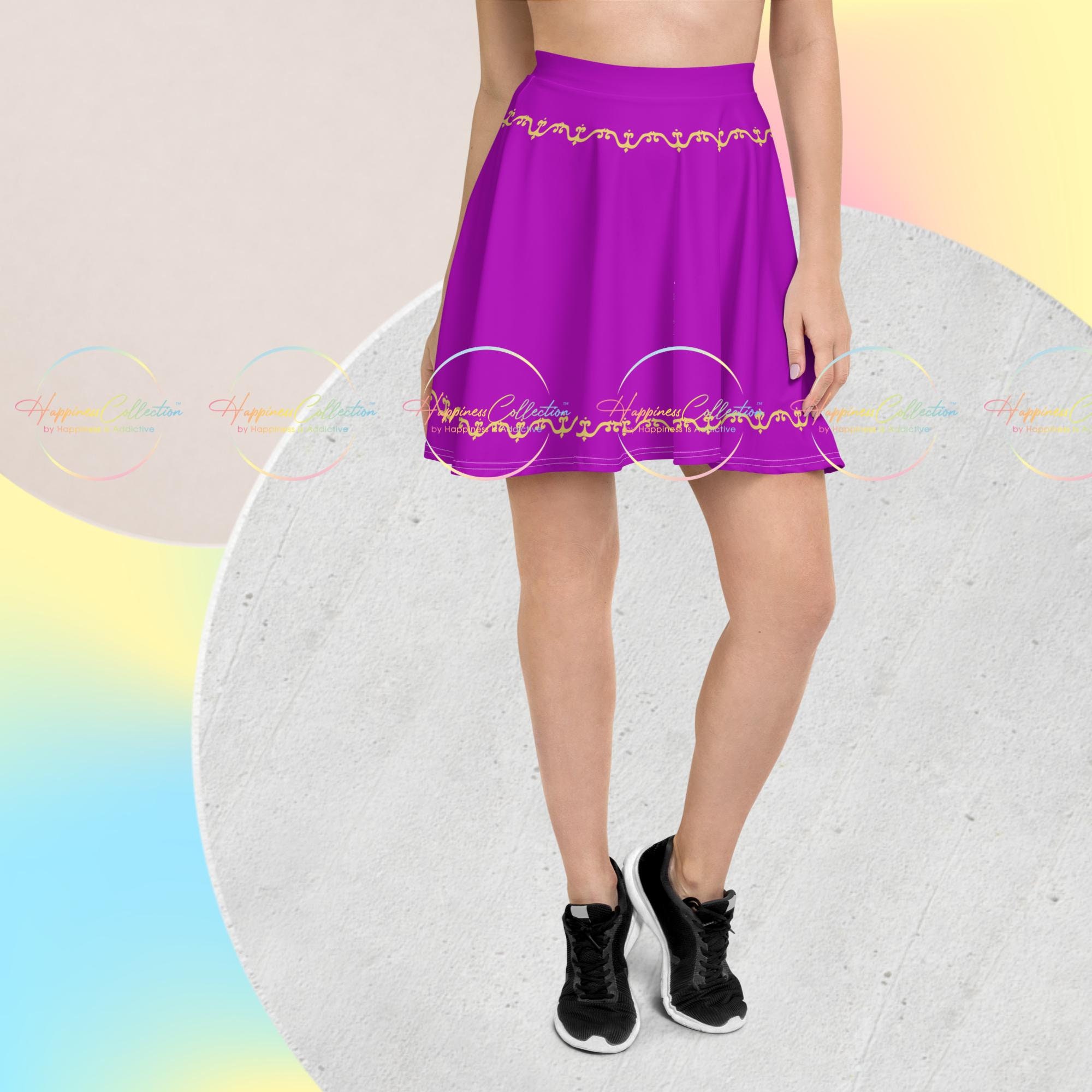 Violet Princess Lantern Women Summer Skater Skirt