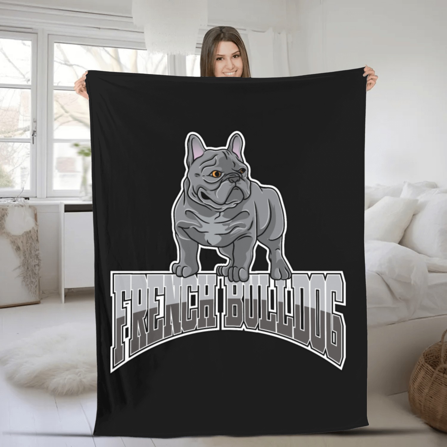 French Bulldog New Logo ! Fleece Blankets