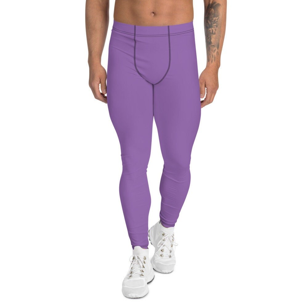 Men's Leggings, Yoga Leggings, Lilac, Light Purple, Activewear, Athletic