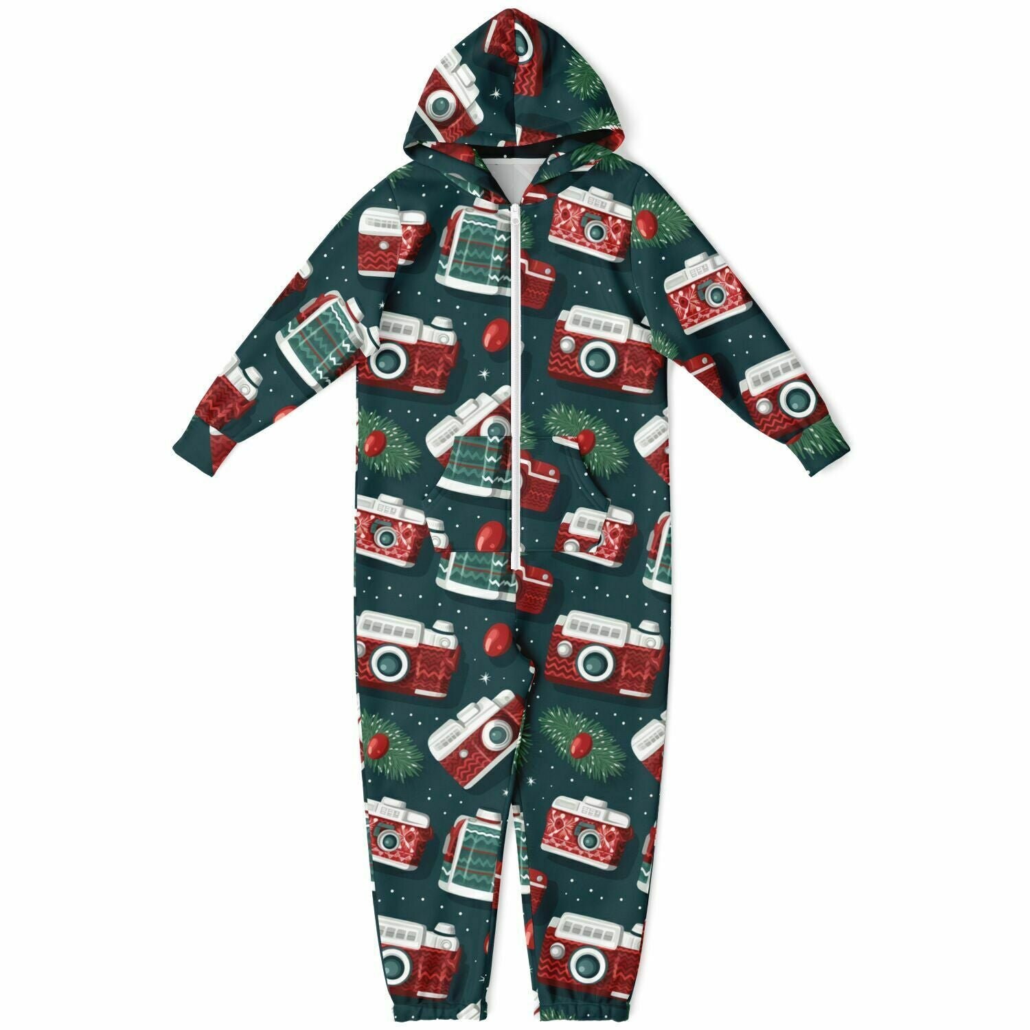 Vintage Cameras Hooded Jumpsuit | Adult Jumpsuit | Adult Onesie