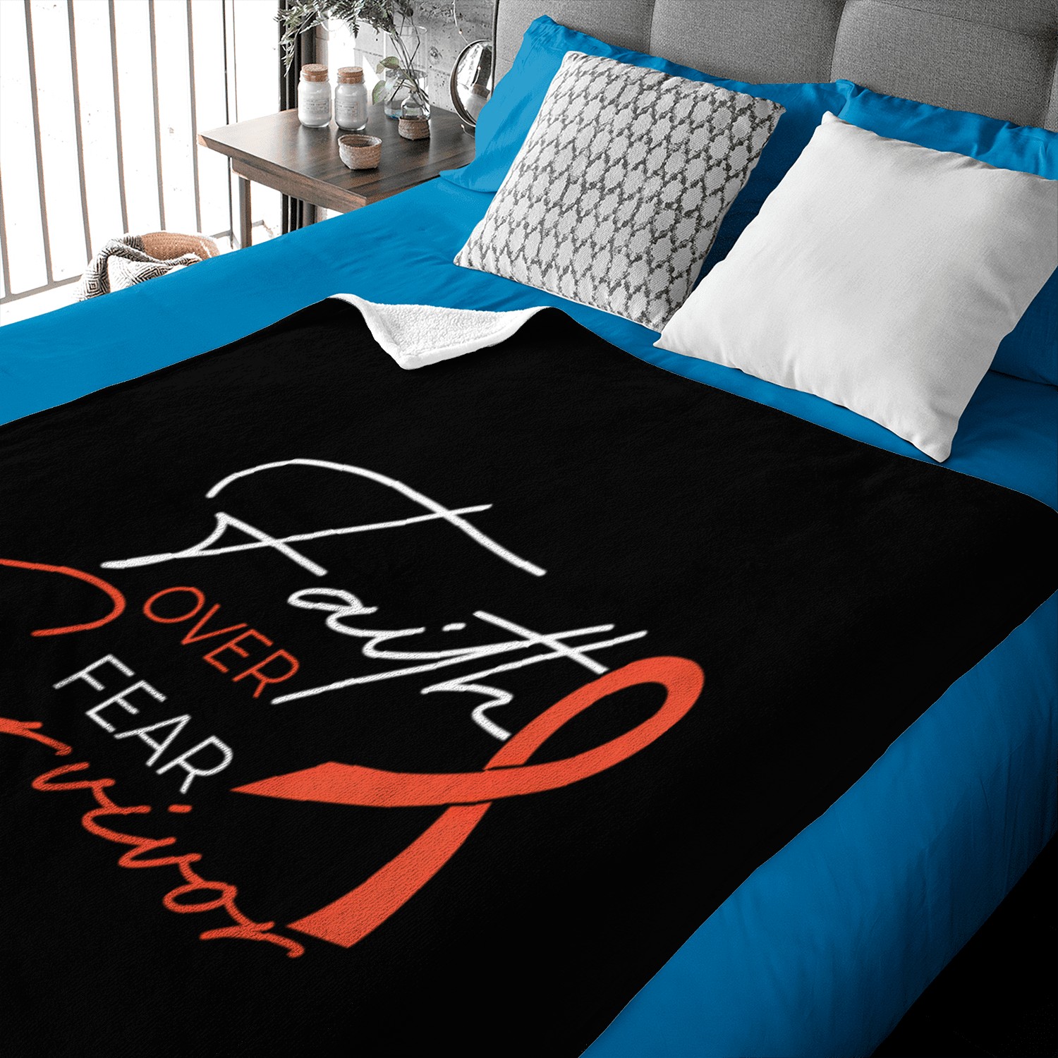 Leukemia Fight Cancer Ribbon Baby Blankets