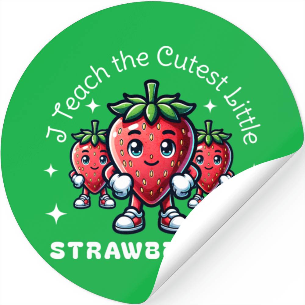 I Teach The Cutest Little Strawberries Teacher Stickers