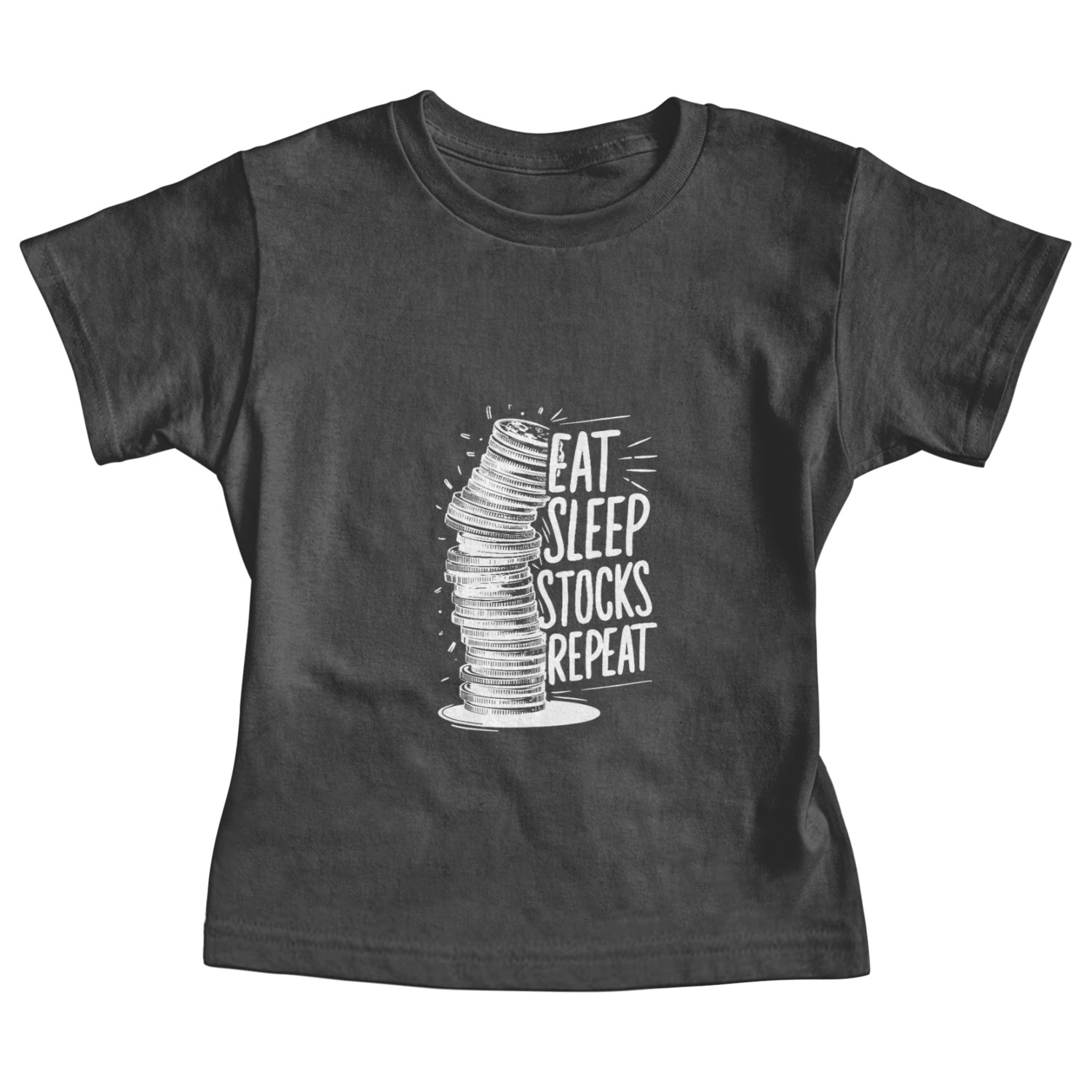 Day Trader Hustle - Eat Sleep Stocks Repeat Baby Tees