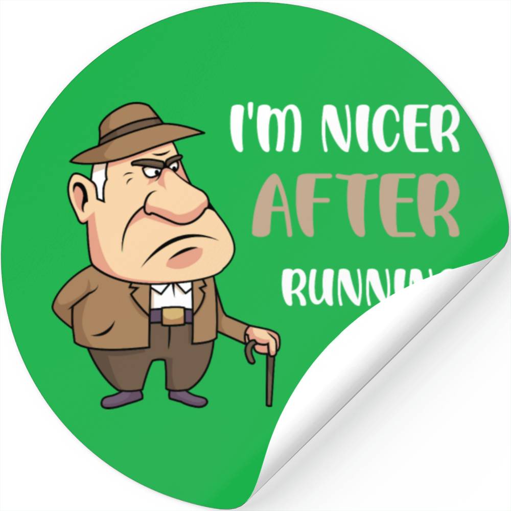 I'm Nicer After Running Stickers