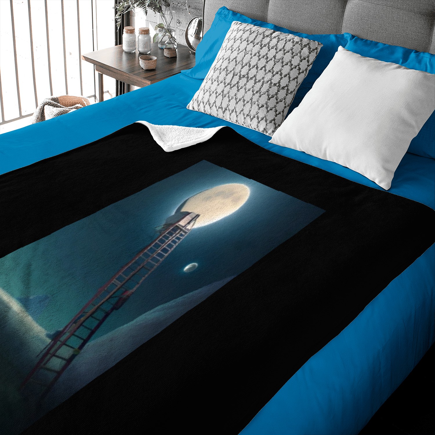 Ladder to moon Baby Blankets