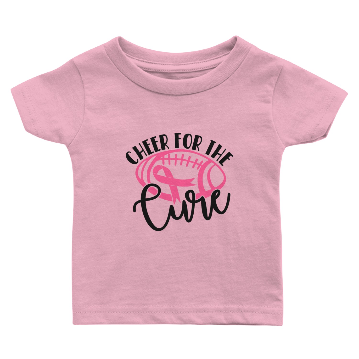 Cheer For The Cure Pink Breast Cancer Awareness Baby T Shirts