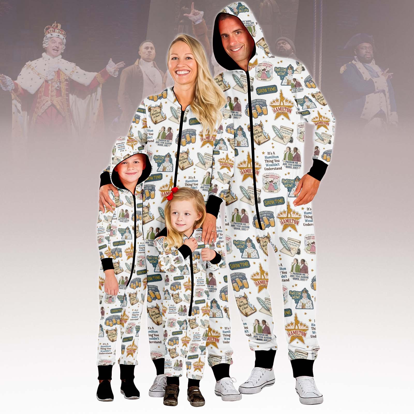 Rising Pop Star Family Jumpsuit, Broadway Onesie Pajamas, Musical Fleece Jumpsuit, Family One-piece Pajama, Family Onesie Set Gift