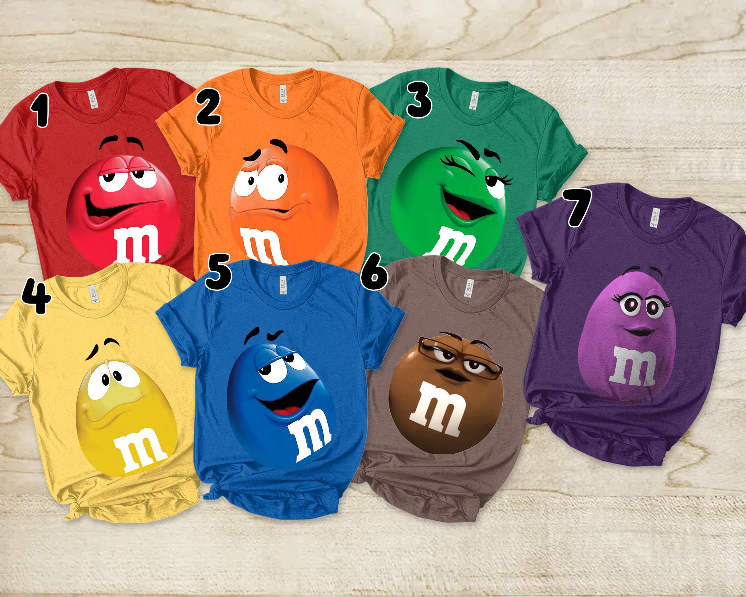 m&m's candies t shirt, m and m matching family shirt, family halloween shirt, candy group shirts, group m m family costume shirt