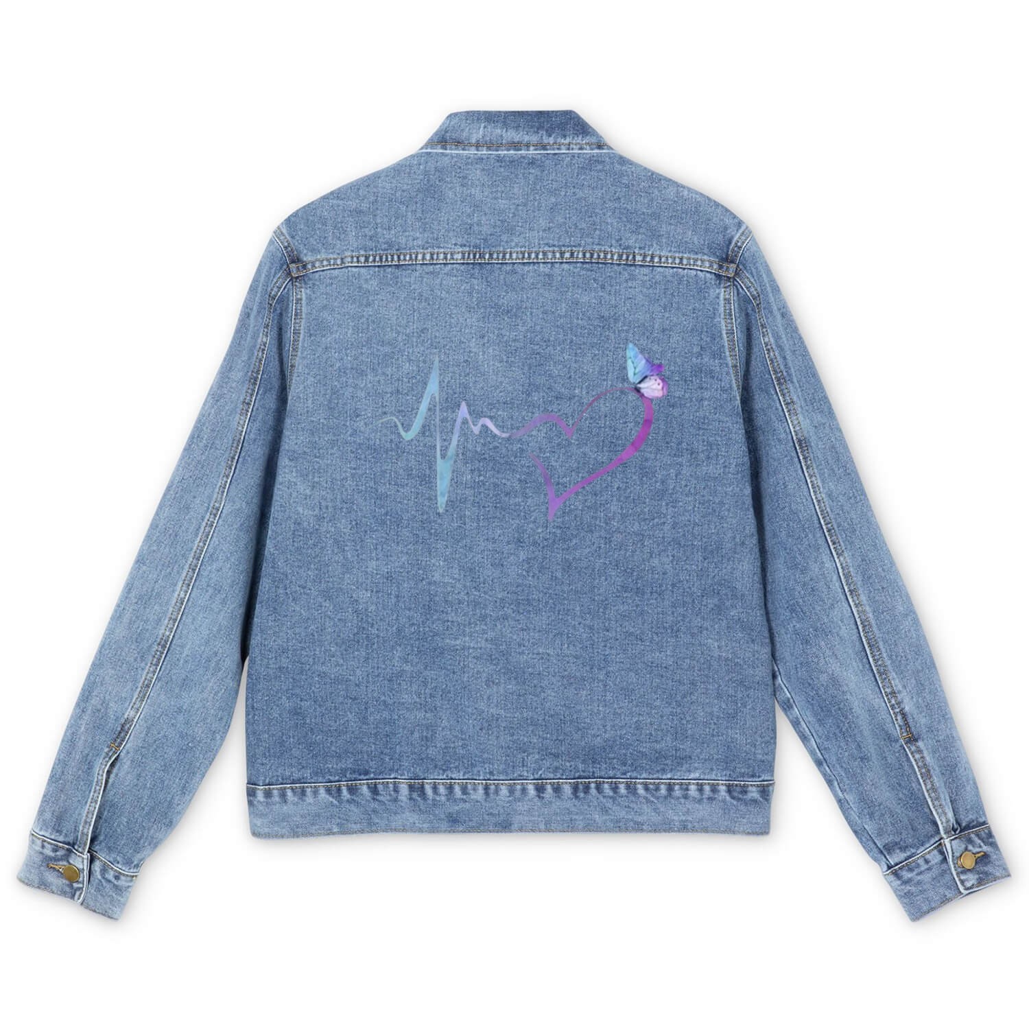 Fashionable design with heart Men's Denim Jackets