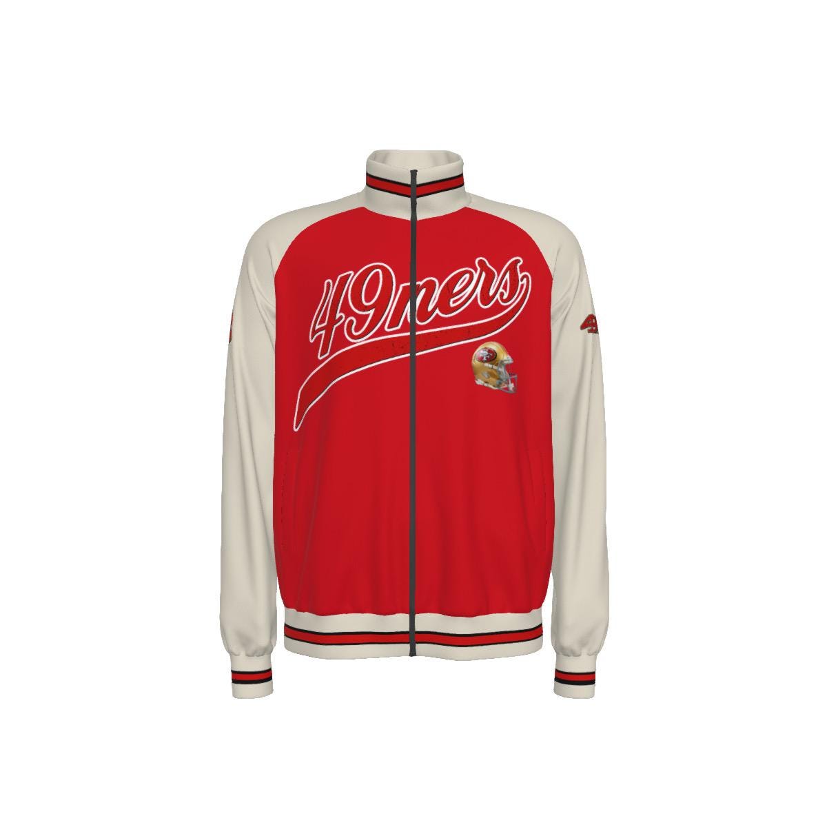 49ner SF Raglan-Sleeve Stand Collar Jacket