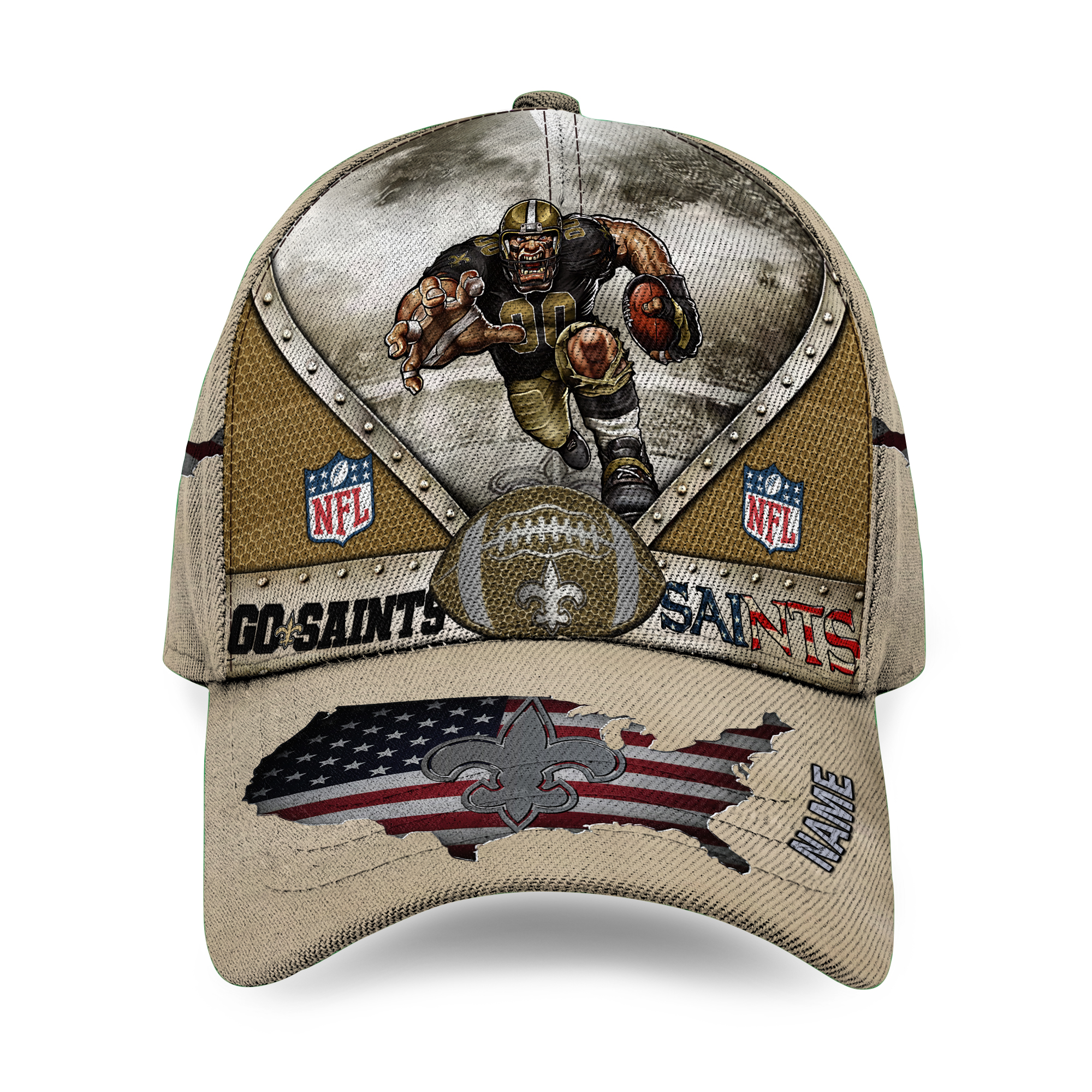 Personalized New Orleans Team Saints 4th Of July Baseball Cap Gifts For Friend