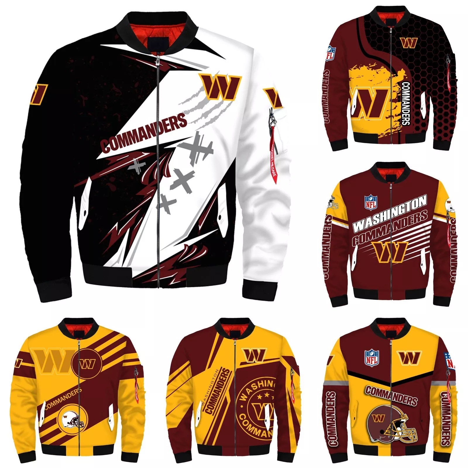 Washington Commanders Men's Flight Bomber Jacket