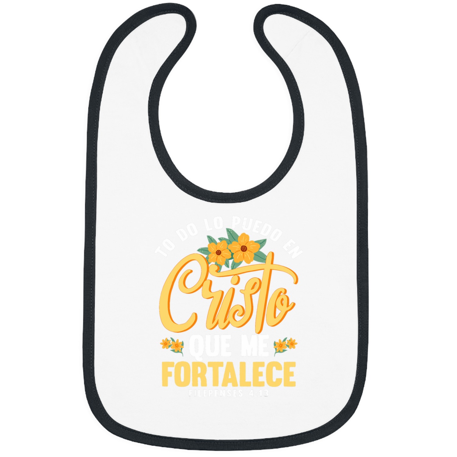 Camisetas Cristianas en espanol Frases Biblia Filipense 413 Bibs
