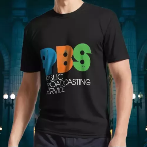 New PBS Vintage Distressed Logo American T-Shirt