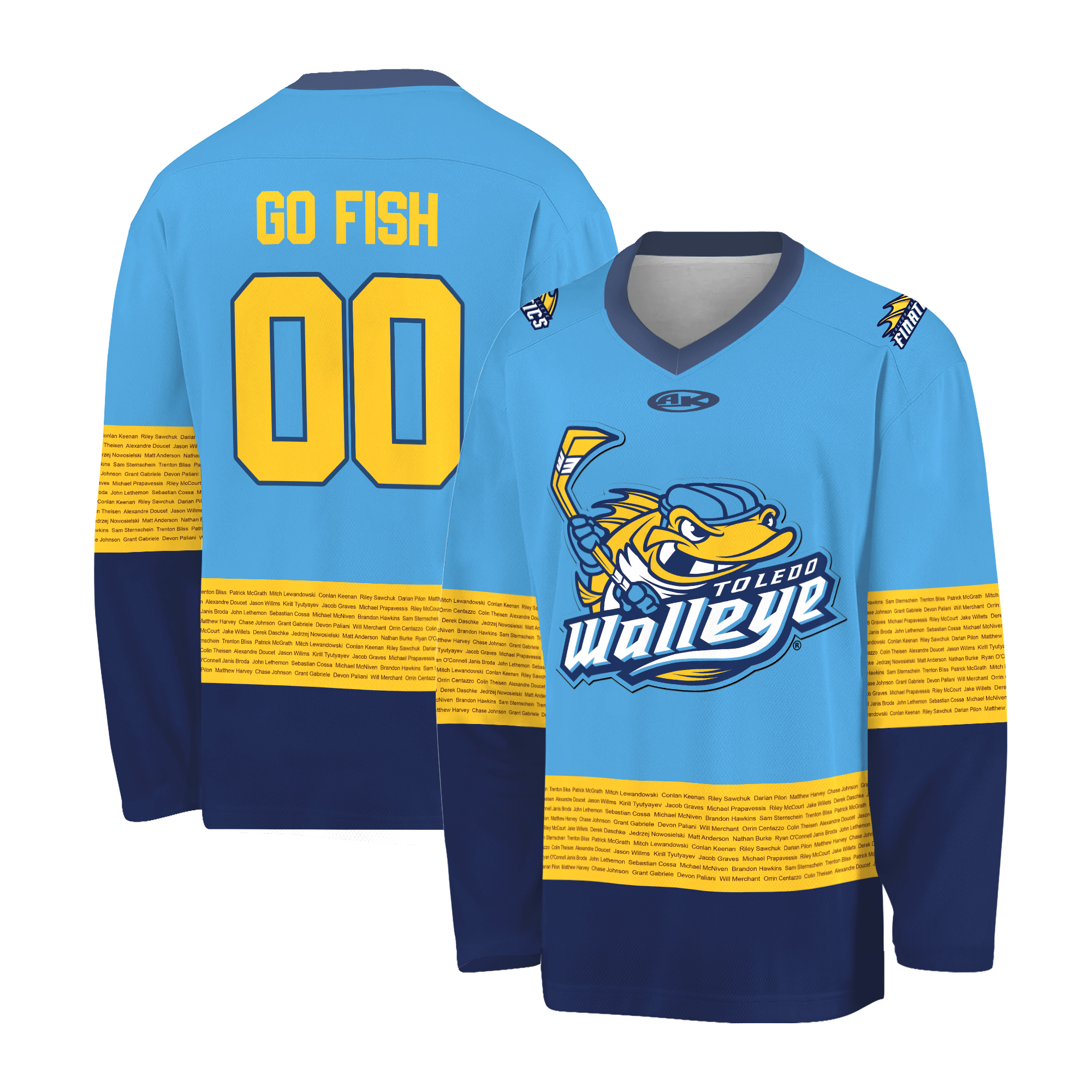 Personalized Toledo Walleye FINatics Hockey Shirt All Printed Fan Apparel Gift