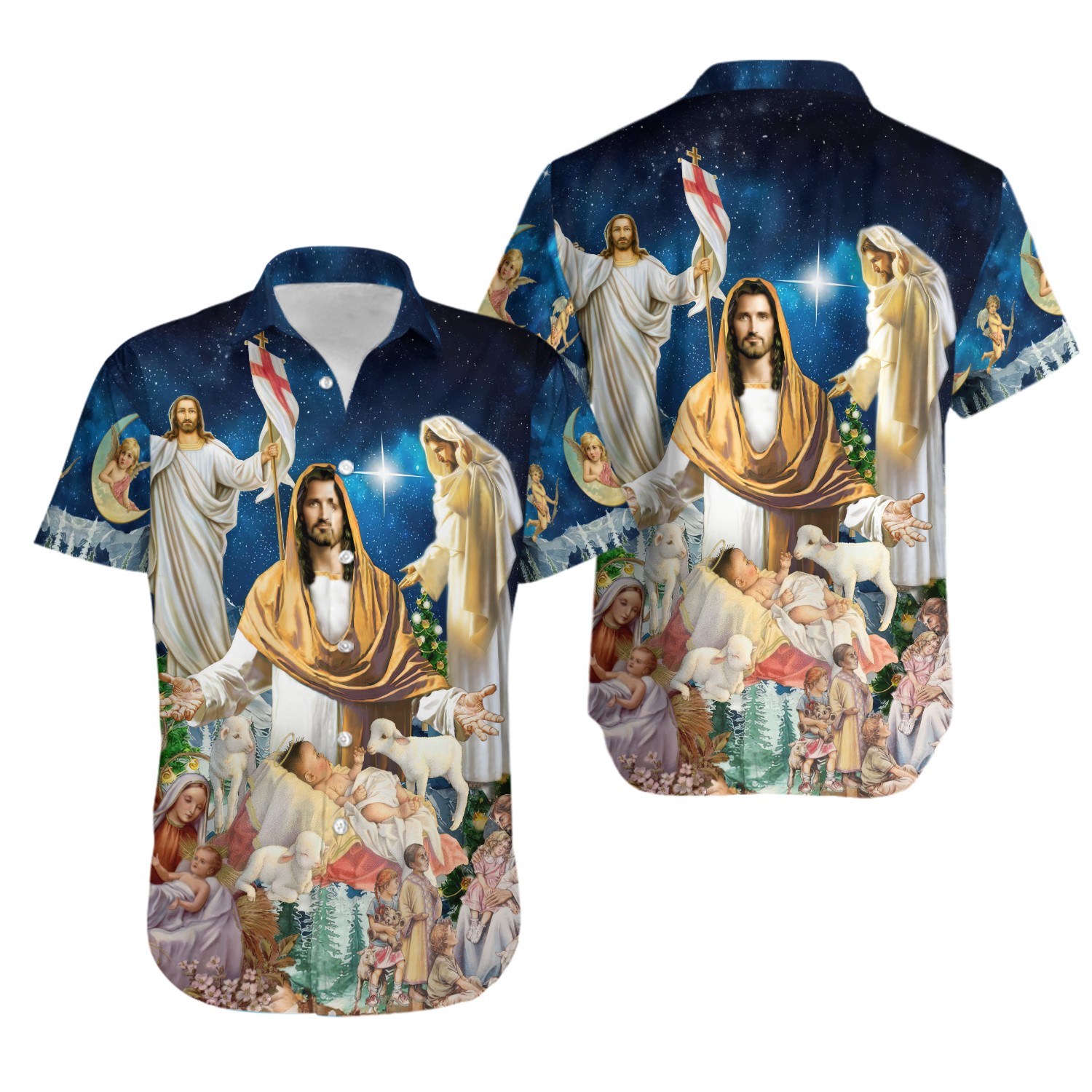 Jesus Christmas Miracle Night Hawaiian Shirt