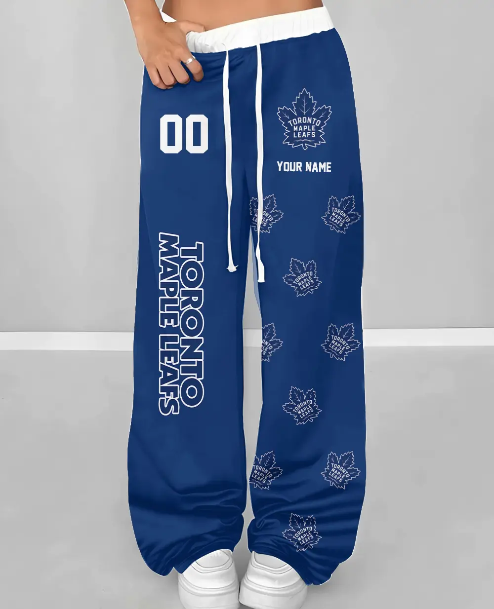 Toronto Maple Leafs NHL Personalized Wide Leg Lounge Pants