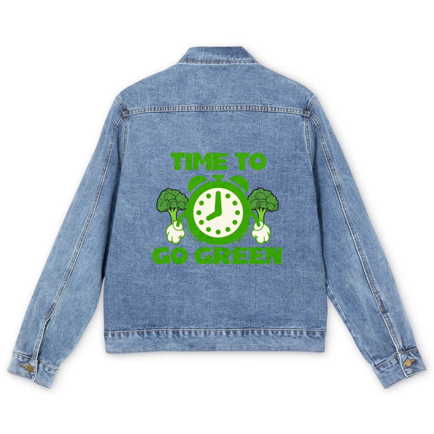 Time To Go Green Men's Denim Jackets
