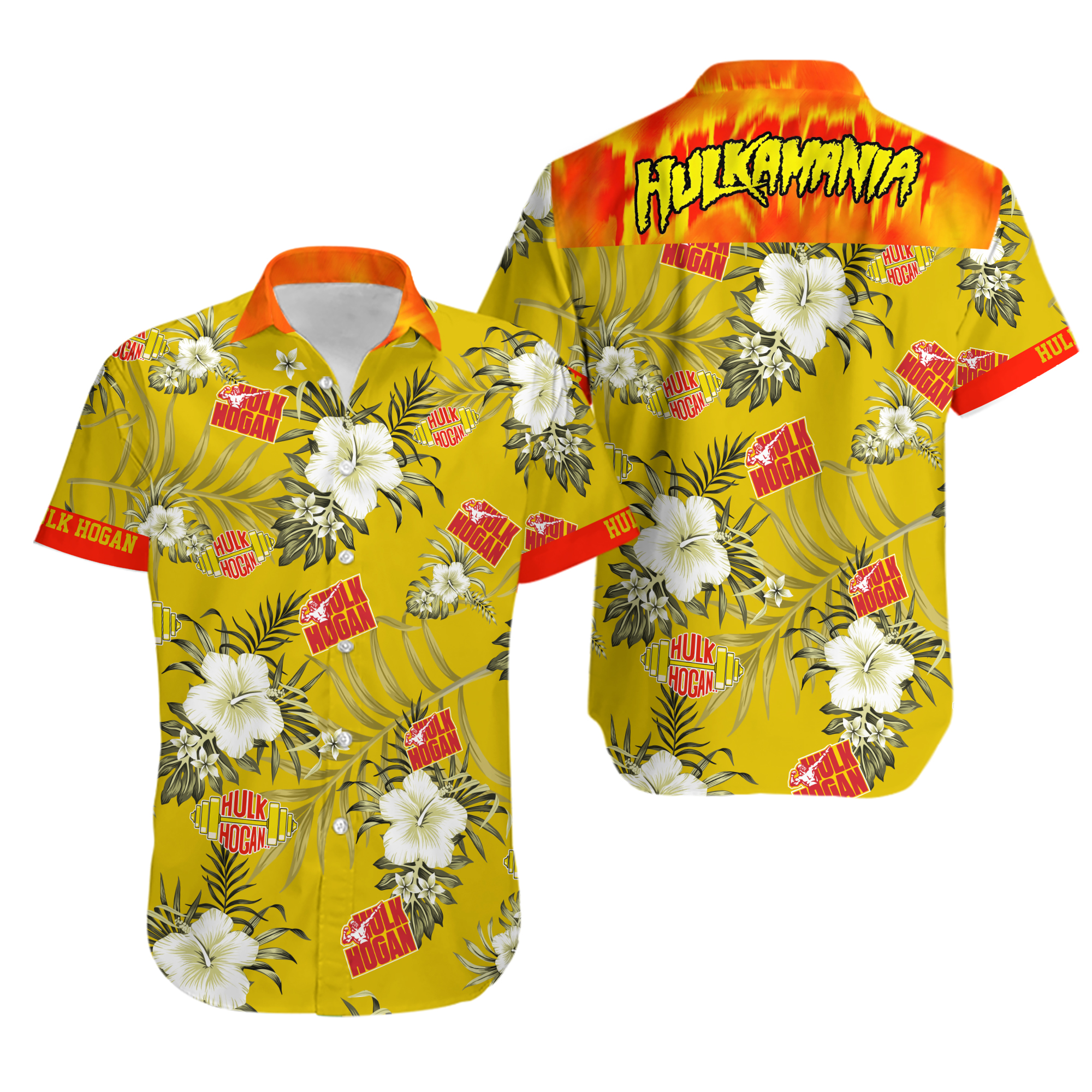 Hulk Hogan Hawaiian Shirt Summer Button Up