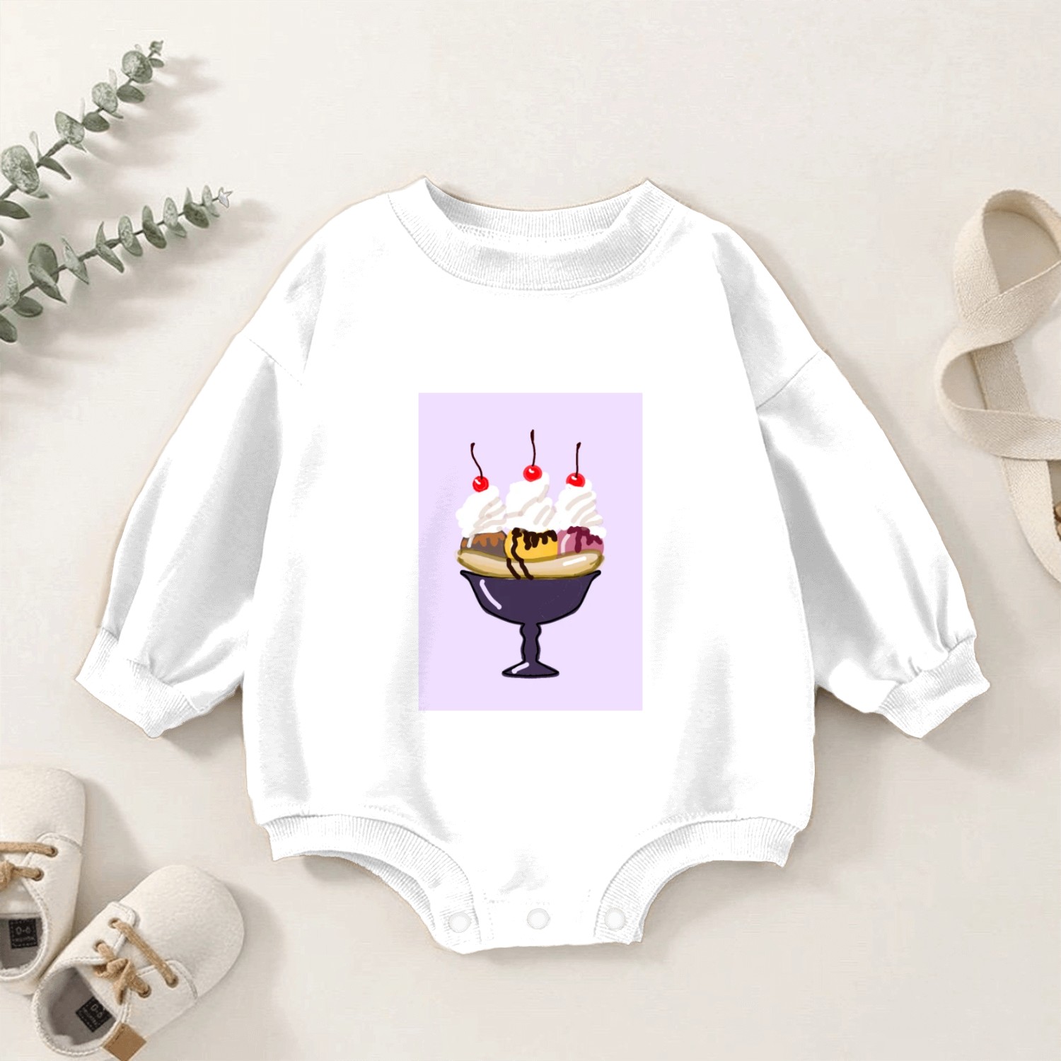 bananasplit Baby Romper Sweatshirts