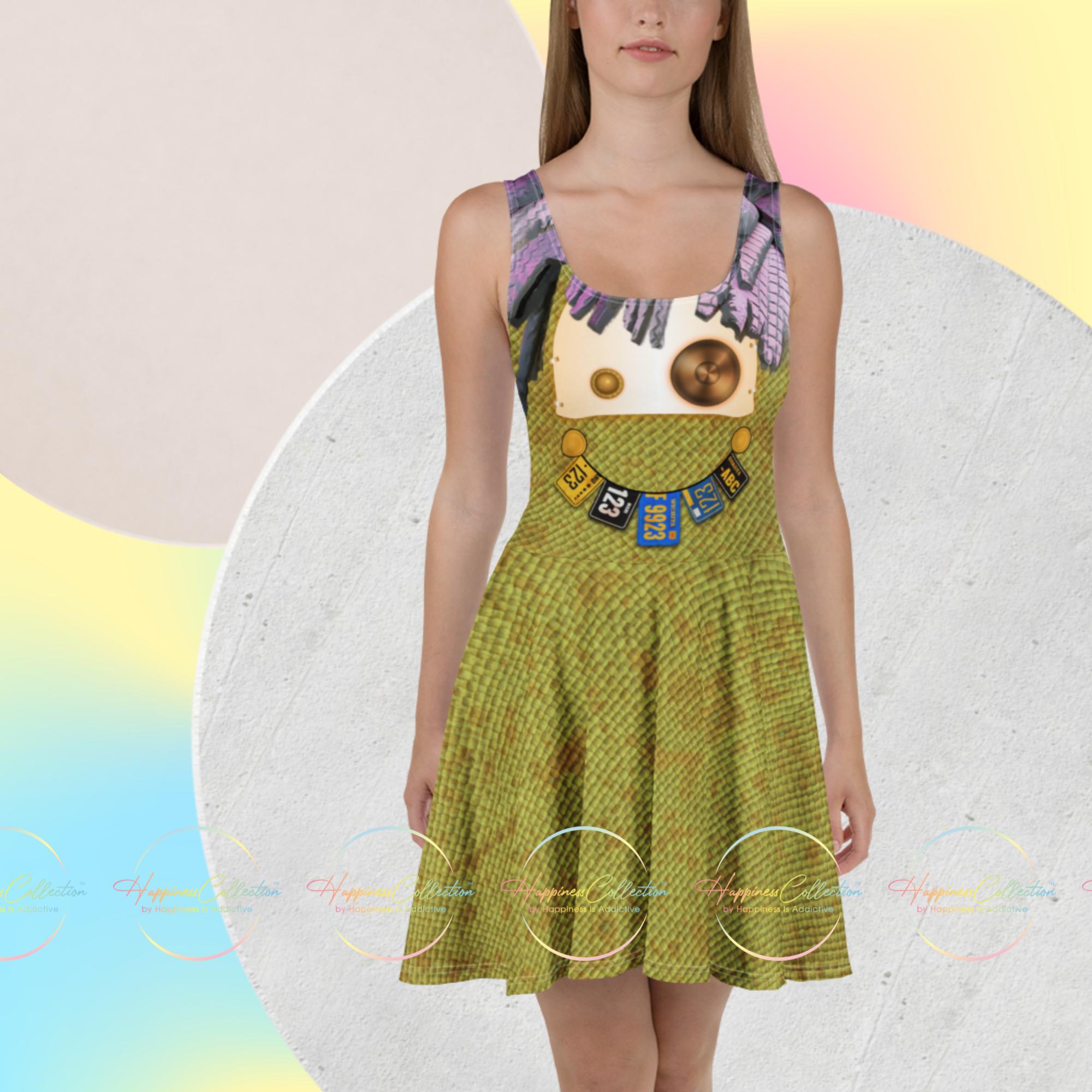 Spooky Racecar Skater Dress, Haul-O-Ween Witch Costume, Halloween Theme Park Outfit, Trick-or-Treat Bound Dress