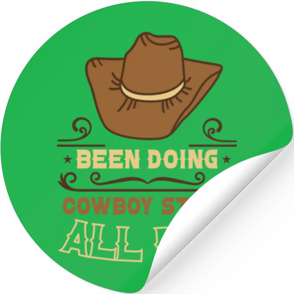 Cowboy Barn Bull Rider Rodeo Country Western Gift Stickers
