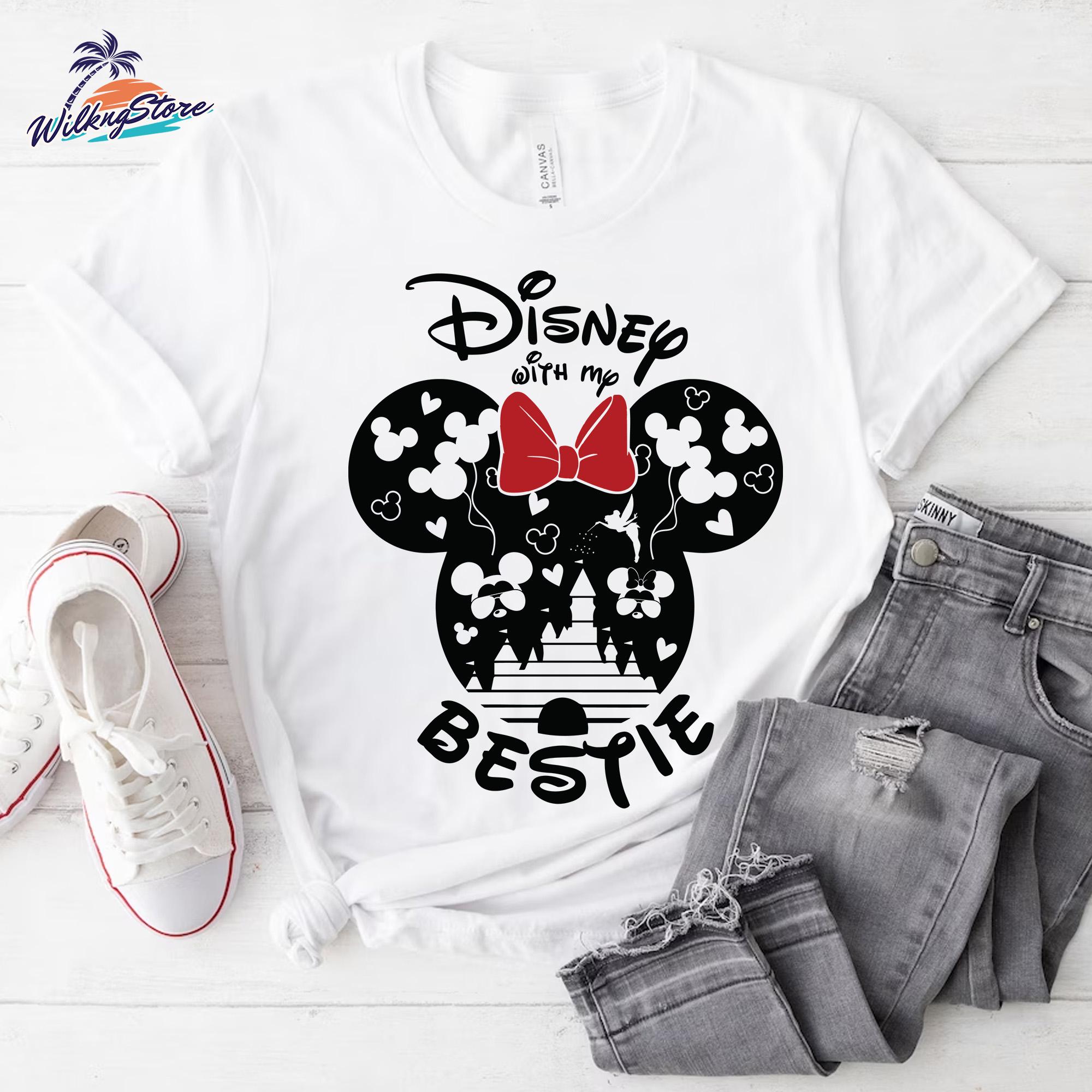 With My Bestie Shirts, Besties Shirt, Girls trip Shirts, Best Friend Shirt, Mouse Head Shirt, Magical Kingdom, Magical Castle Shirt