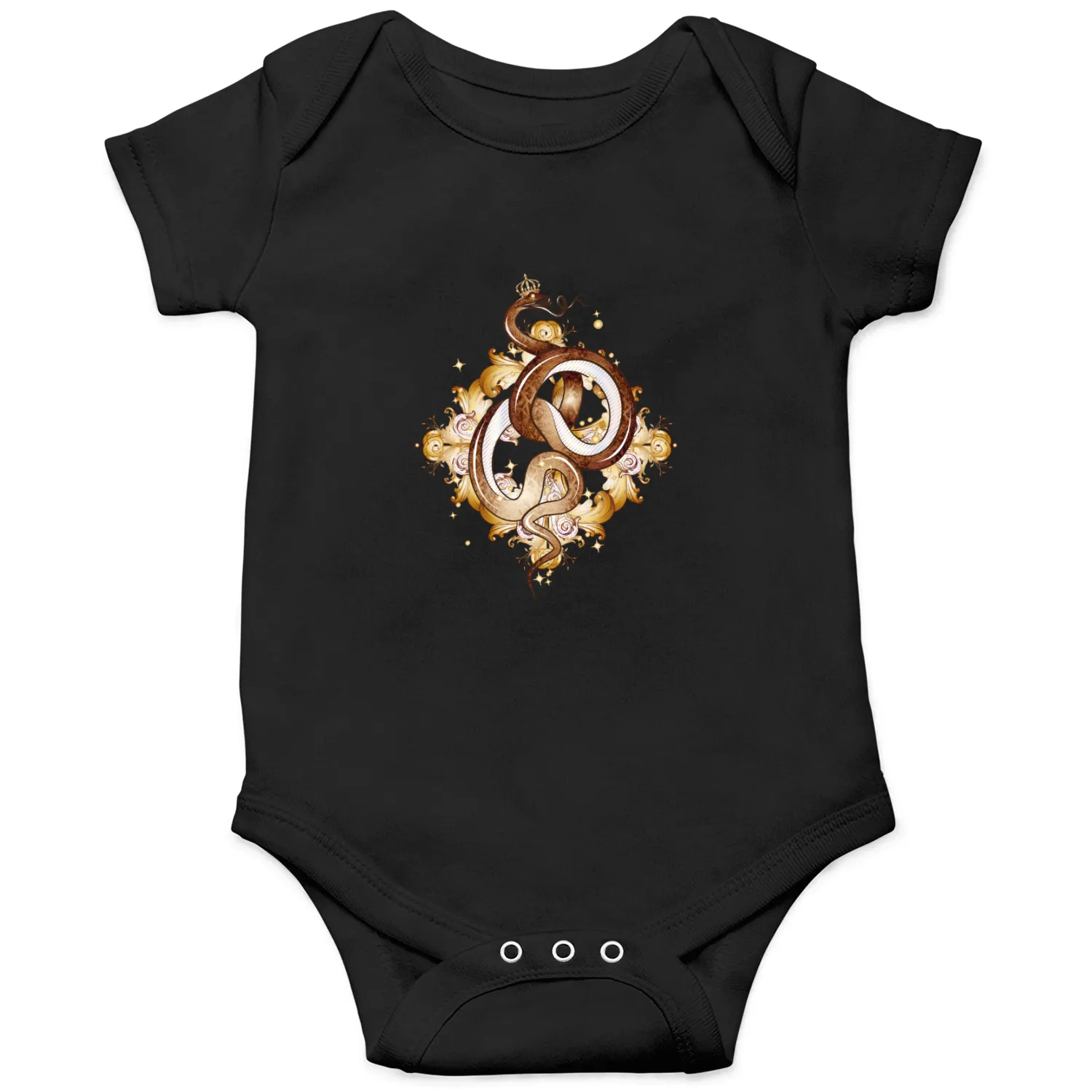 Snake with a Crown – Symbol of Grace & Power Onesies