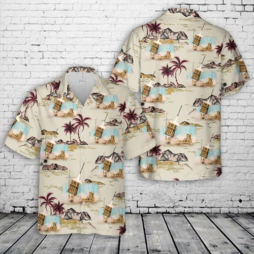 Iron Dome Tamir Interceptor Missile Hawaiian Shirt, Casual Shirt For Men