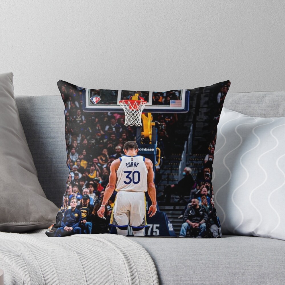 Poster Curry Pillow, Basketball Gift, Gift for Fan