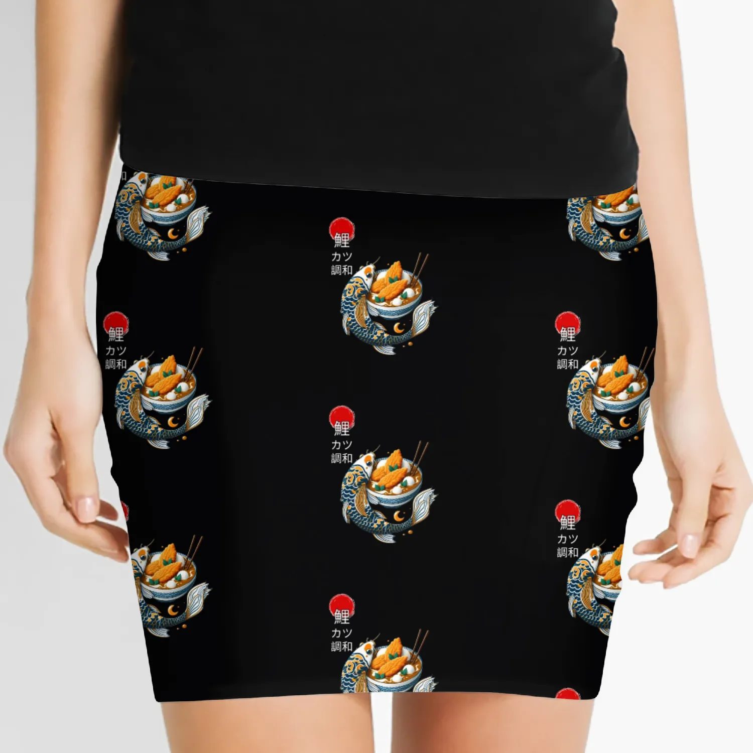 Koi Meets Katsu: An Elegant Japanese Fusion Women's Mini Skirts