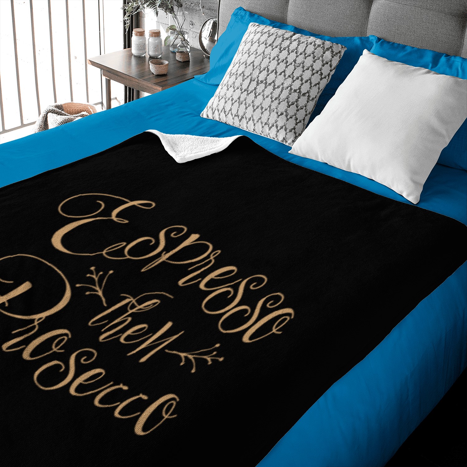Espresso Then Prosecco Baby Blankets