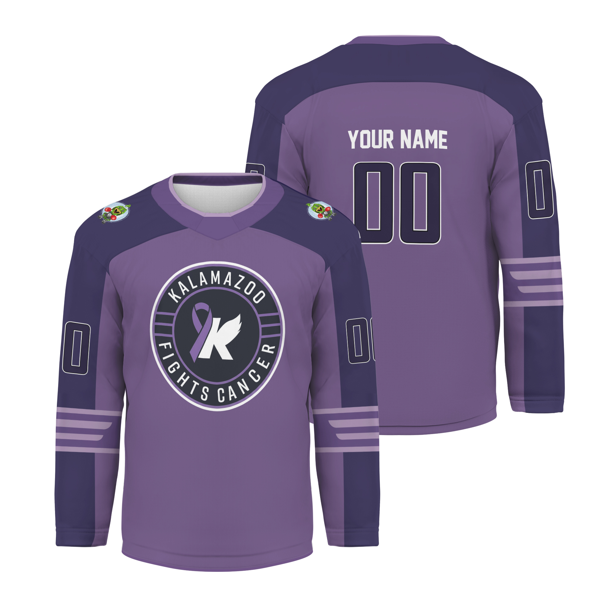 Personalized Kalamazoo Wings Fight Cancer Hockey Jersey Men's Fan Shirt