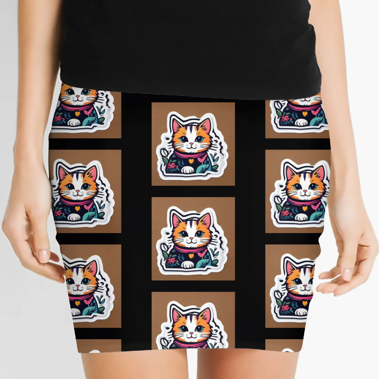 Nature cat Women's Mini Skirts