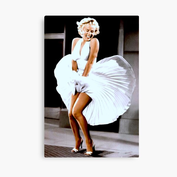MARILYN MONROE: Scene of her Skirt Blowing Up Print Canvas
